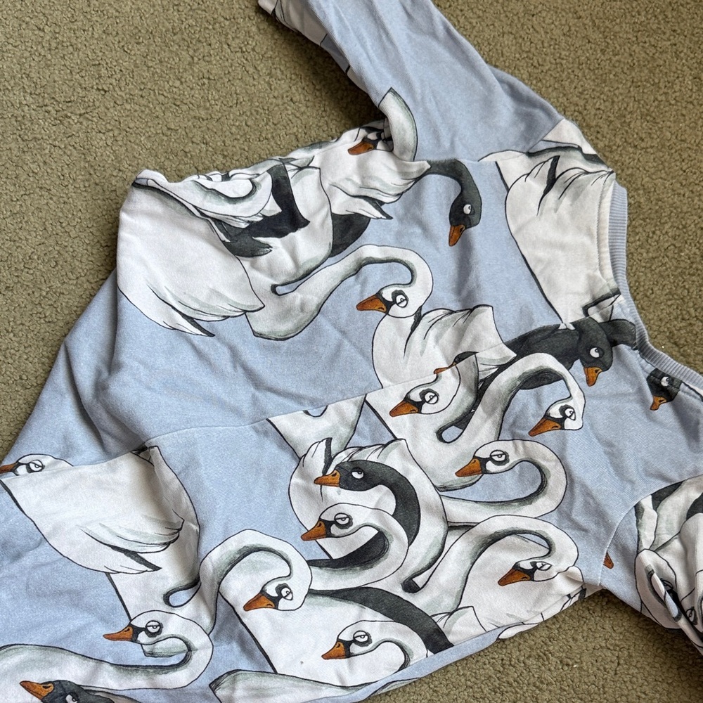 Mini Rodini Swan Print One Piece - Picture 4 of 5